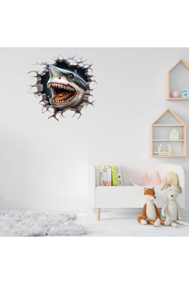 3D Shark Wall Sticker - 2