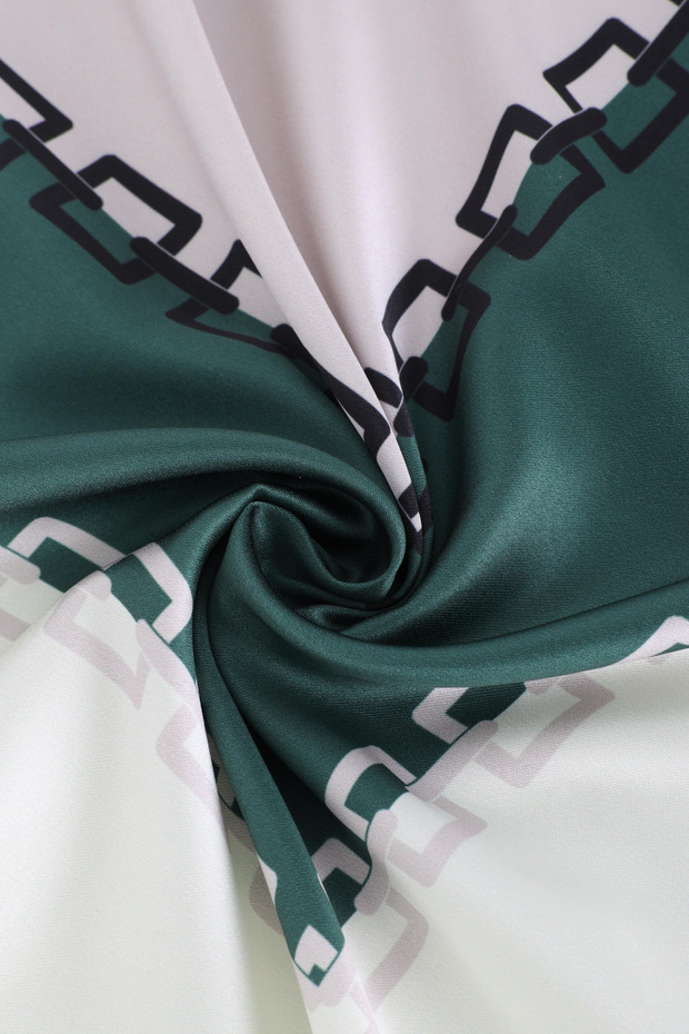 Chain Pattern Imported Silk Satin Scarf - 3