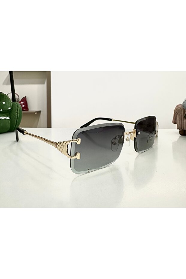 Premium Quality U400 Protection Polarized Glass Green Frameless Sunglasses