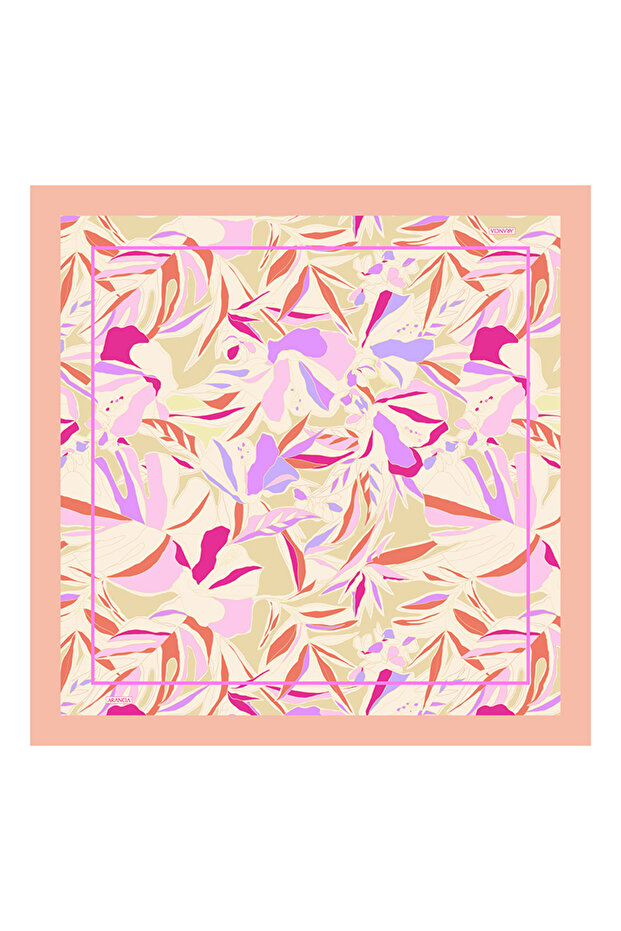 وشاح حريري منسوج 90×90 سم