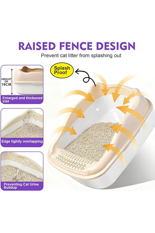 SKY-TOUCH Cat Litter Tray Box - 2