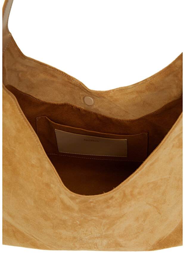 Hardal Kadın Süet Çanta - 5