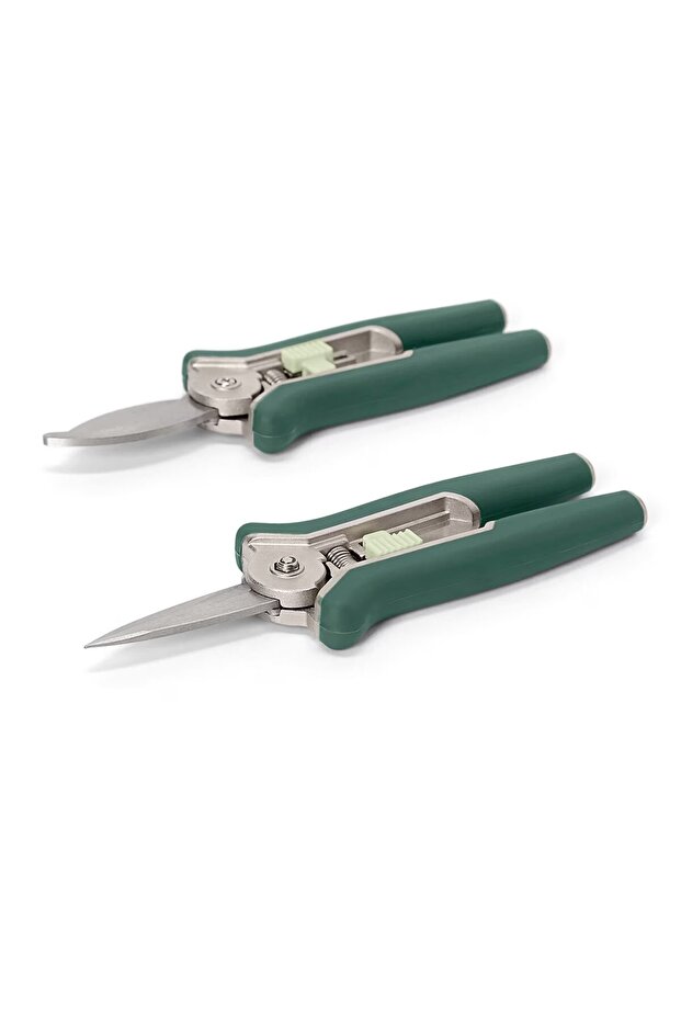 مقص تقليم صغير عدد 2، أخضر - 2