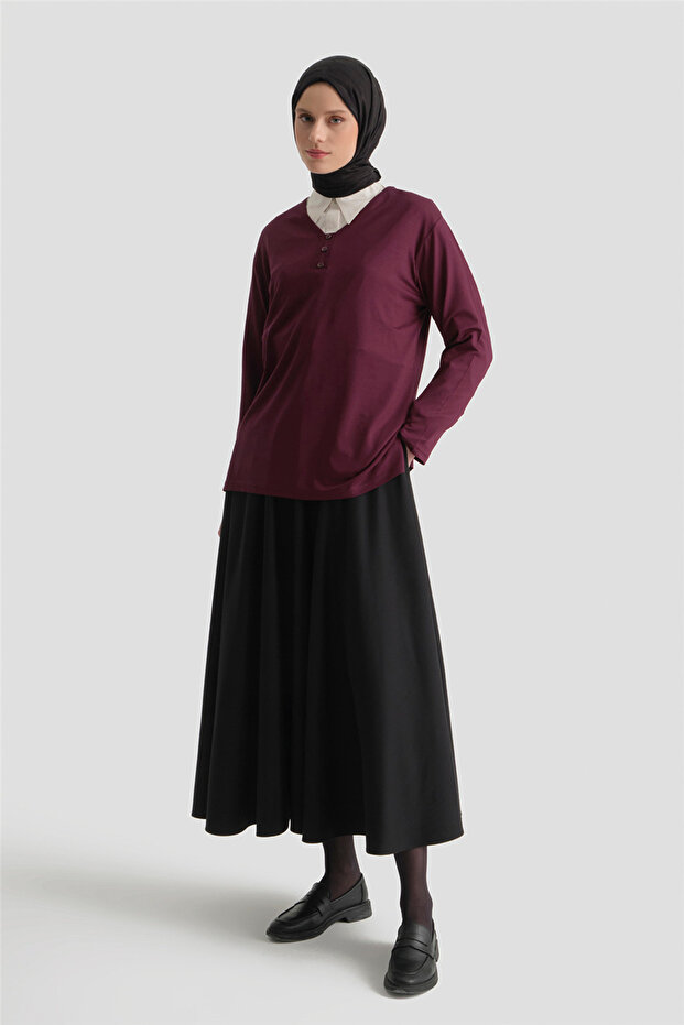 Combed Cotton Burgundy
