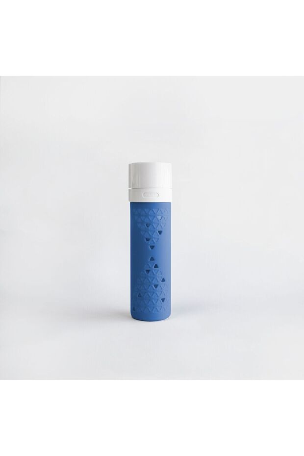 SANS - Vacuum Sealed Glass Travel Bottle 16oz - Berry Blue