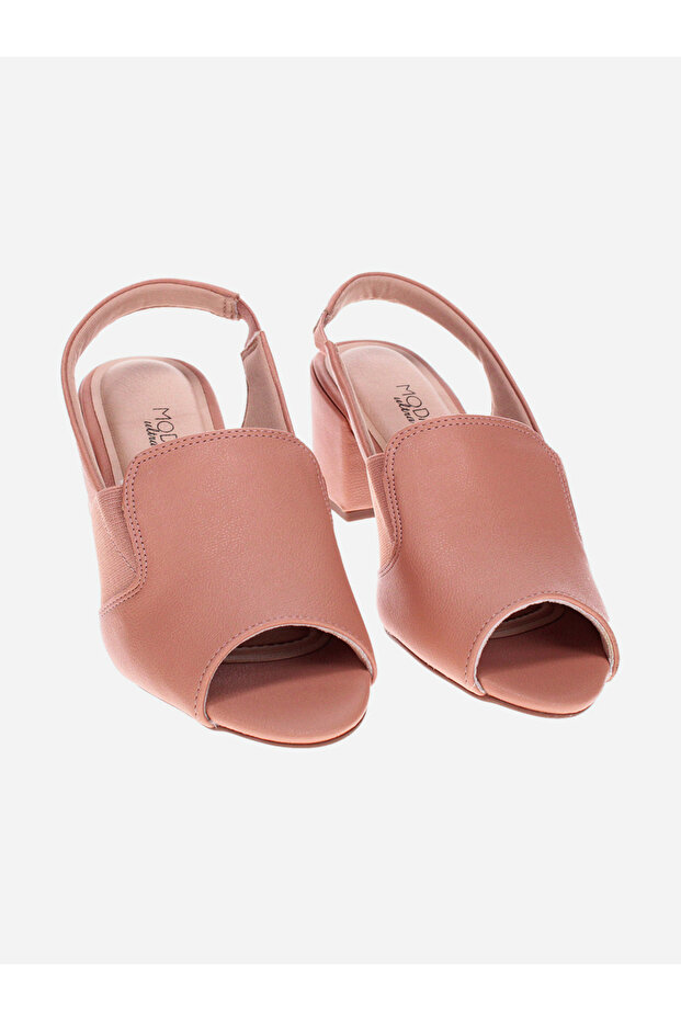 حذاء حذاء بكعب عريض عريض مفتوح من الأمام - 4