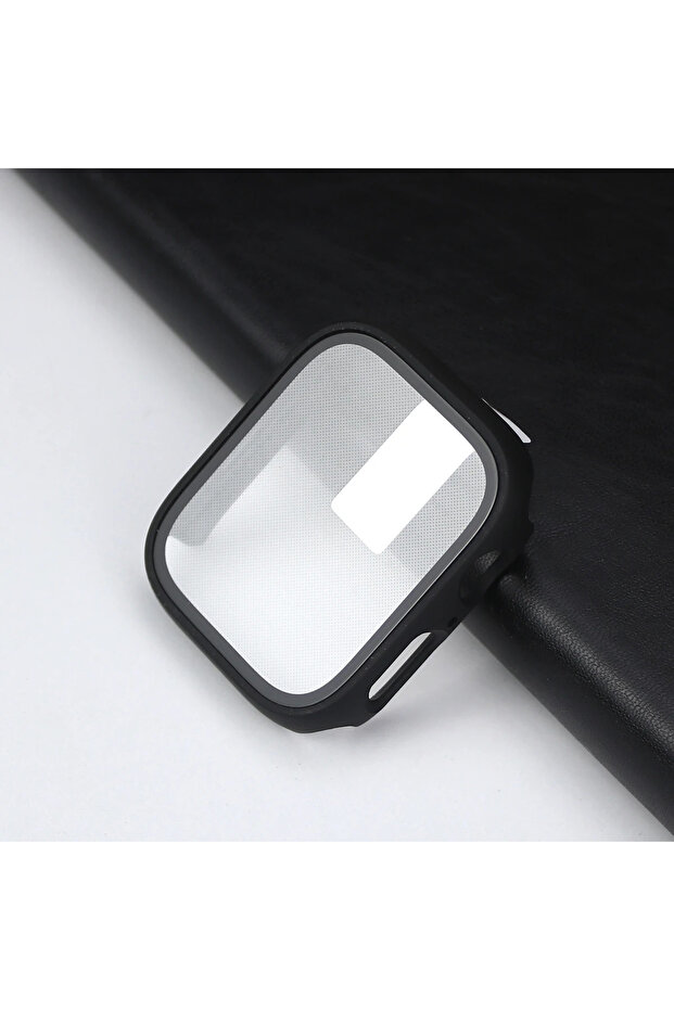 Series 4 5 6 SE 44mm Black Glass Screen Protector + Case for Watch 10 9 8 45mm 41mm 44mm 40mm S10 4