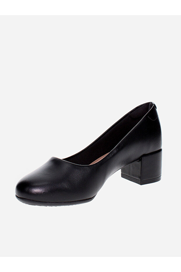 Solid Block Heel Shoes - 5