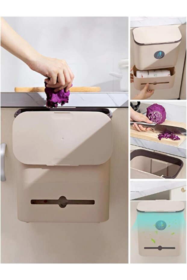 Multifunctional Kitchen Cabinet Dust Bin