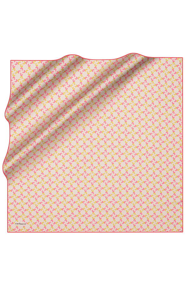 وشاح حريري أخضر فاتح مقاس 90×90
