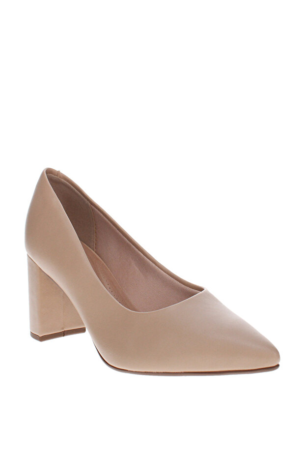 Solid Pointed Toe Block Heel Shoes - 8