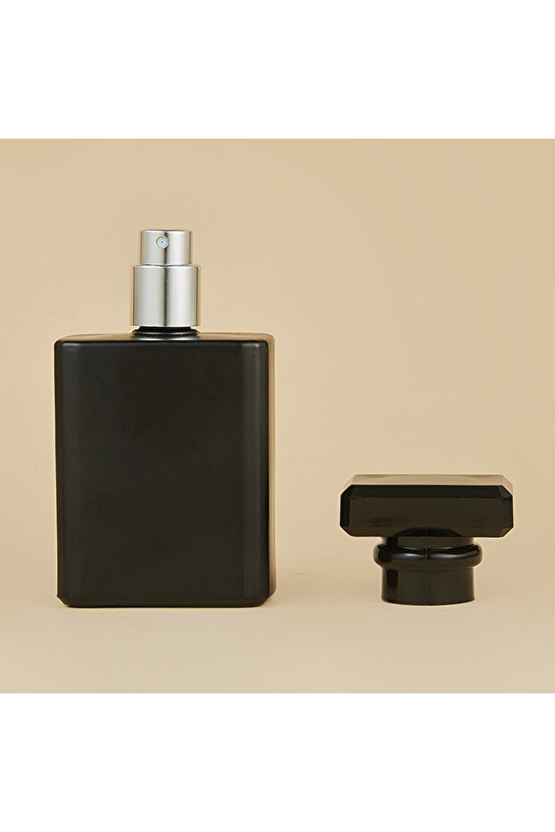50ml 50ml 50ml Black White Square Glass Spray Perfume Bottle Cosmetic Packaging Empty Bottles Can B