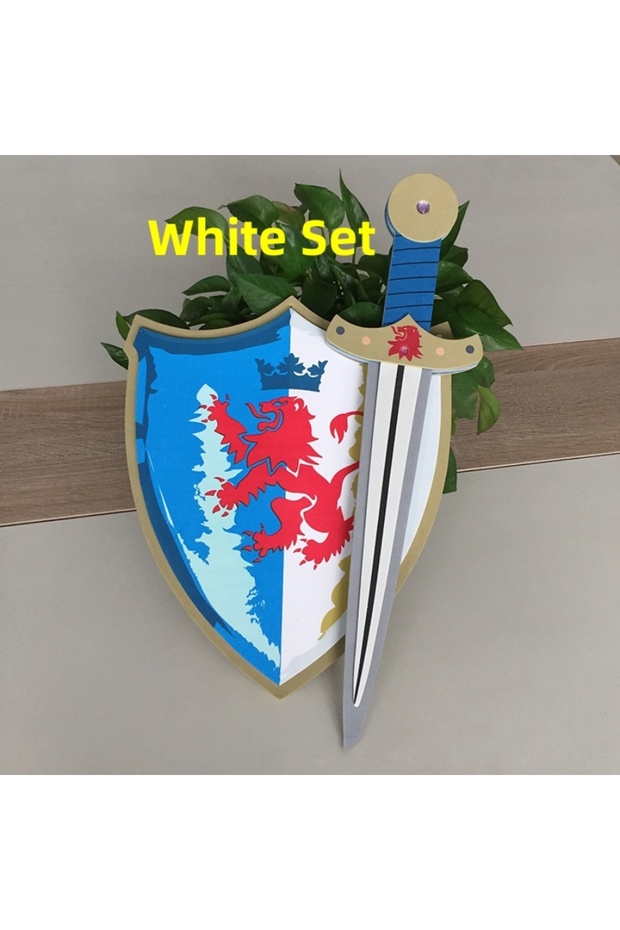 50cm WHITE Anime Pirate Series Cosplay Foam Swords and Shields Playset, Medieval Combat Ninja Warrio