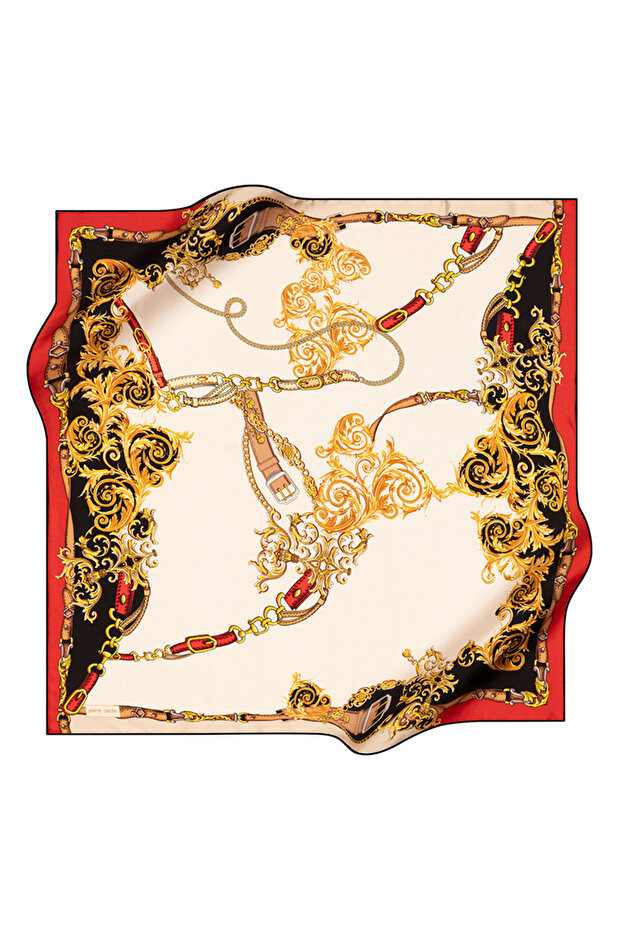 Kemik 90X90 Silk Crepe Satin Scarf