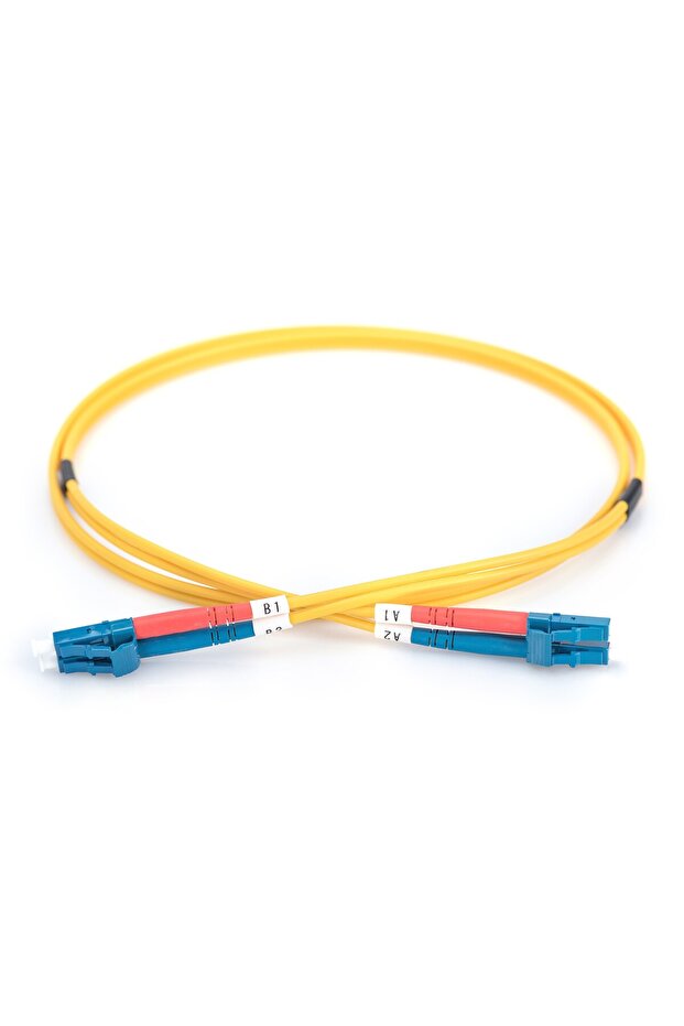 Fiber Patch Cord, Duplex, Lc to Lc Sm Os2 09/125 Æ, 2 Meters