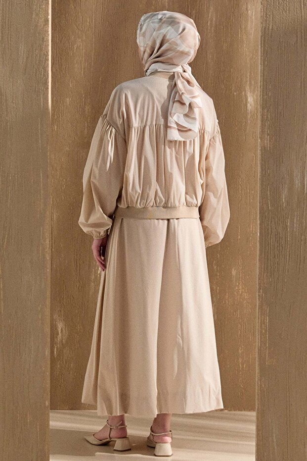 Çiçek Aplikeli Bomber Ceket - 5