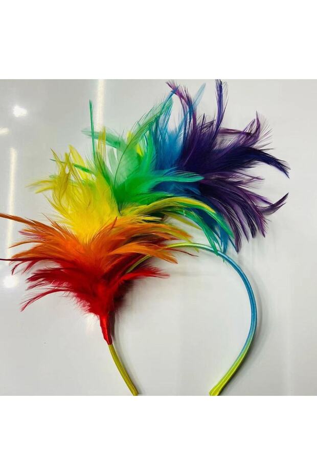 1 pretty Women Colorful Feather Hair Hoop Fashion Headband Hair Bands Girls head jewelry Piece Hair.