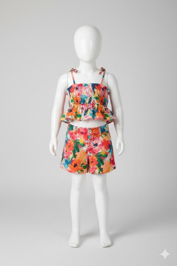 Girl's Colorful Mix Crop