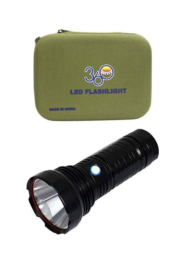 مصباح يدوي LED بزاوية 360 درجة - مقاوم للماء وخفيف الوزن مع بطارية طويلة الأمد للتخييم والأنشطة الخارجية