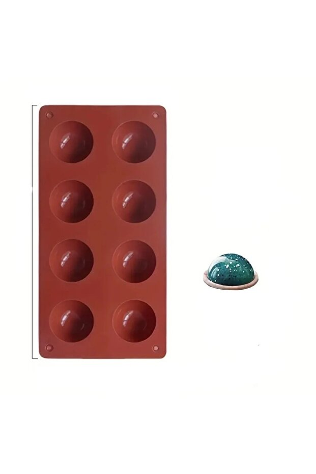 Silicone mold 8 Hemispheres - 1