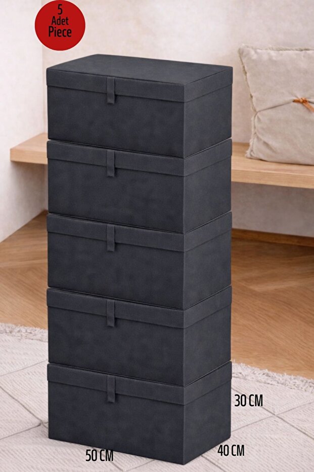 5 Multi-Purpose Under-Bed Maxi Size Clothing Storage Boxes