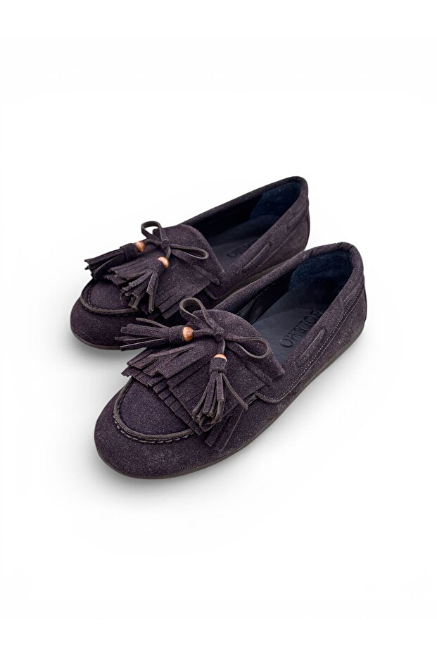 Women's Tasseled Suede Ballerinas
