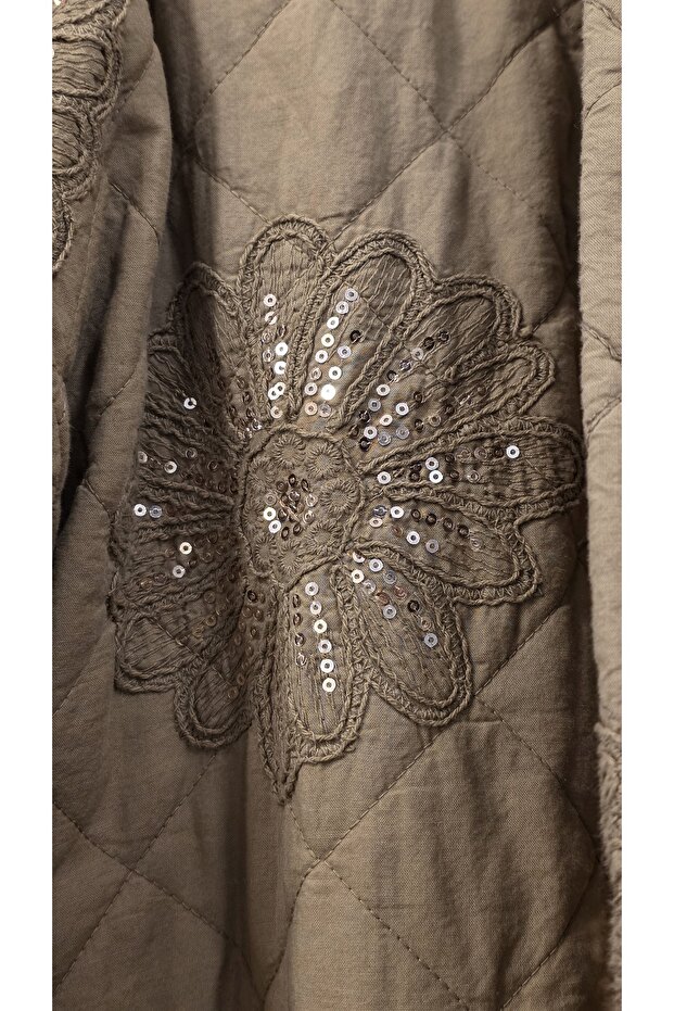 Kadın Ceket Pul İşlemeli - 4