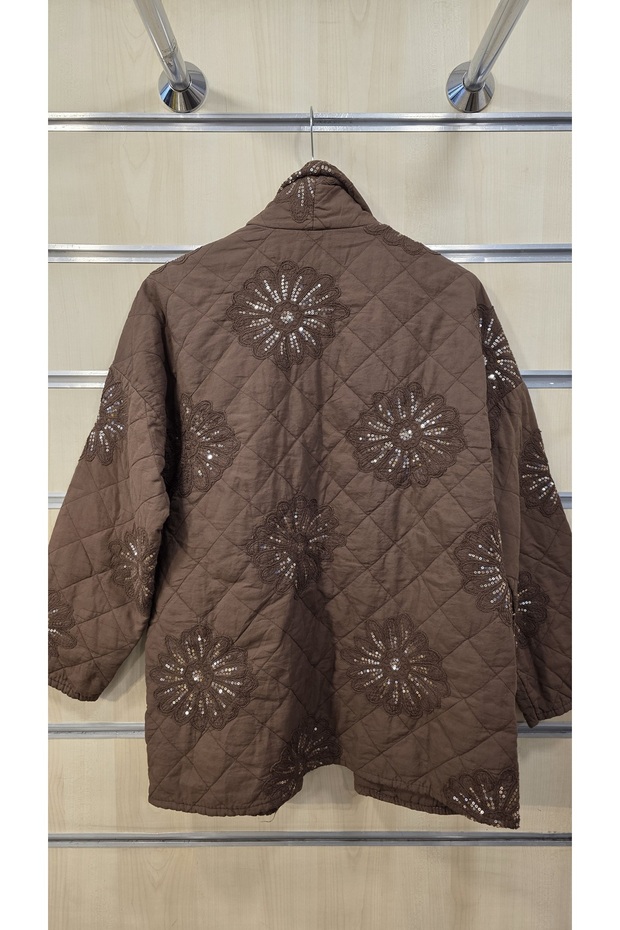 Kadın Ceket Pul İşlemeli - 4