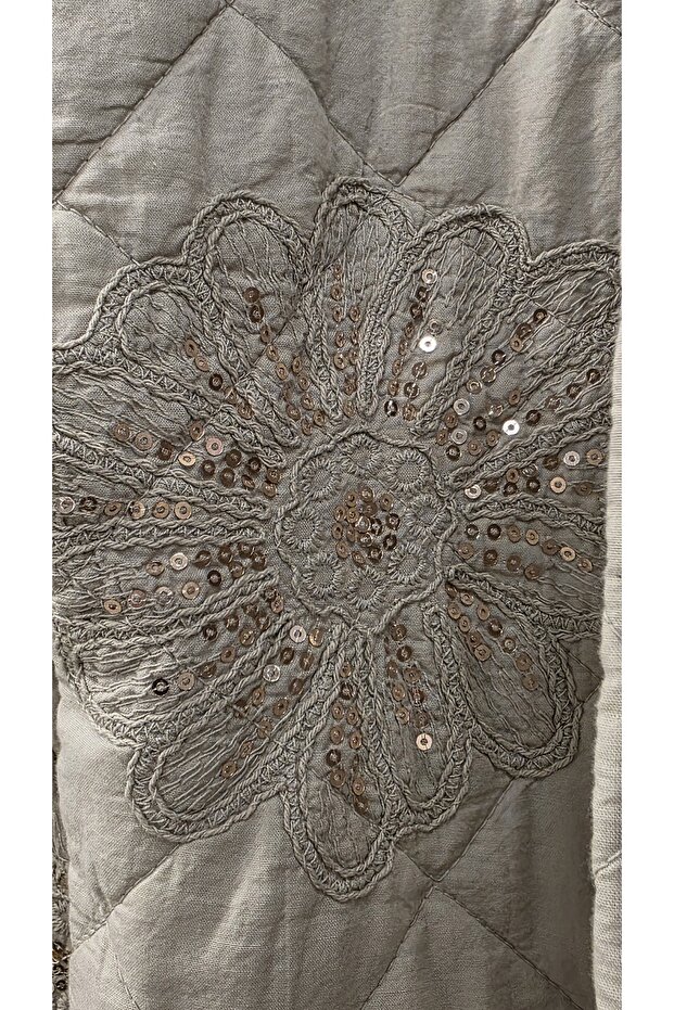 Kadın Ceket Pul İşlemeli - 3