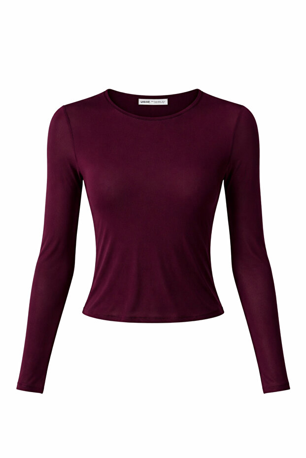 Basic Transparan Uzun Kollu BLUZ - 3