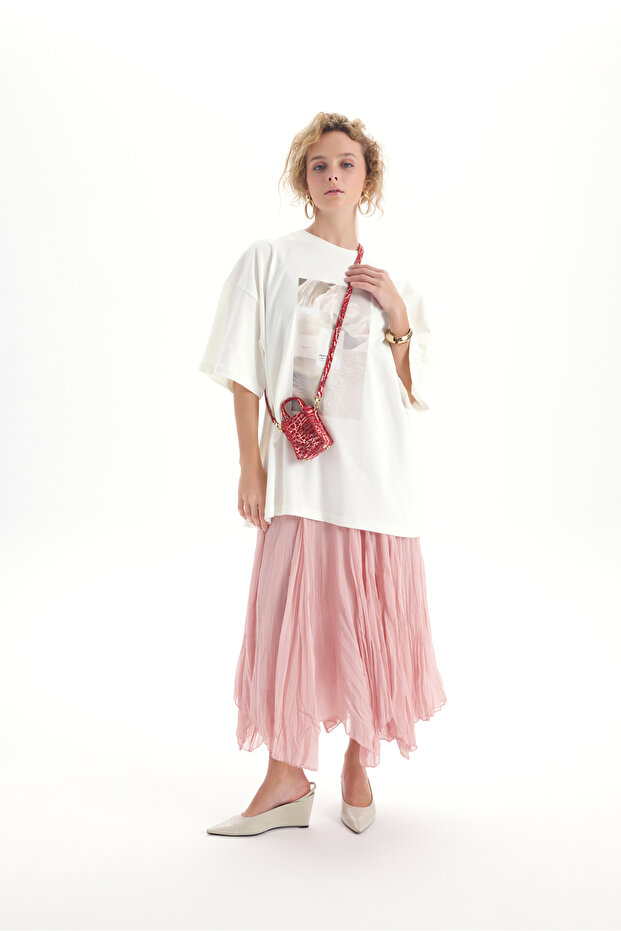 Cloud Dancer Beyaz Oversize T-Shirt - 6