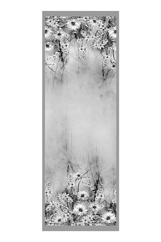 شال رمادي 70X200 نقي الملمس