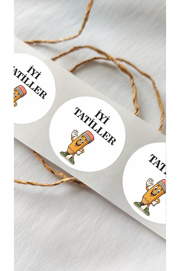 Happy Holidays Pencil Themed Sticker 24 Pieces, Teacher Label School Gift