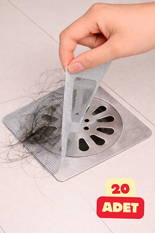 20 Pieces of Sink Drain Strainer, Garbage Retaining Cover, Self-Adhesive Tulle Strainer