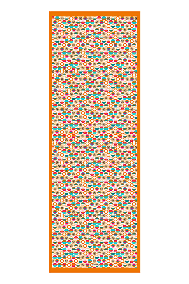 شال برتقالي 70×200 نقي الملمس