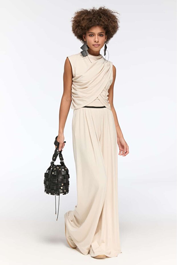 Drapeli Degaje Yaka Bluz - 1