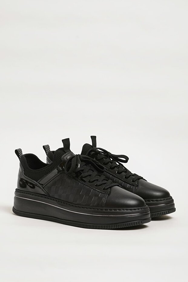 Asap Model Genuine Combination Leather Imported Sole Sneaker Shoes