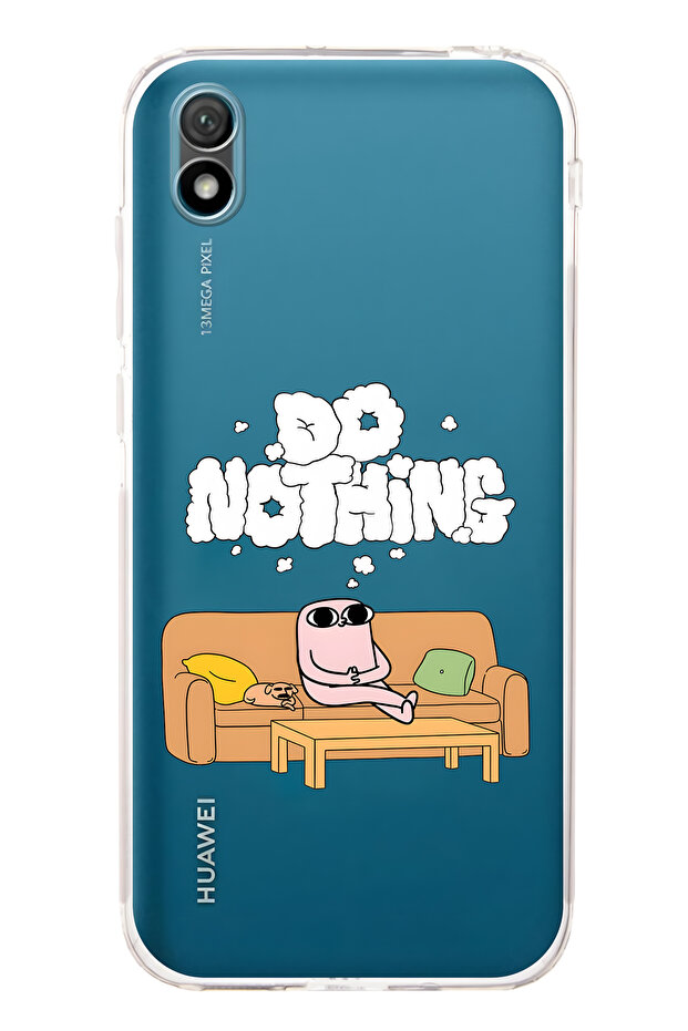 حافظة هاتف شفافة متوافقة مع هاتف هواوي Y5 2019 بدون نمط - 1