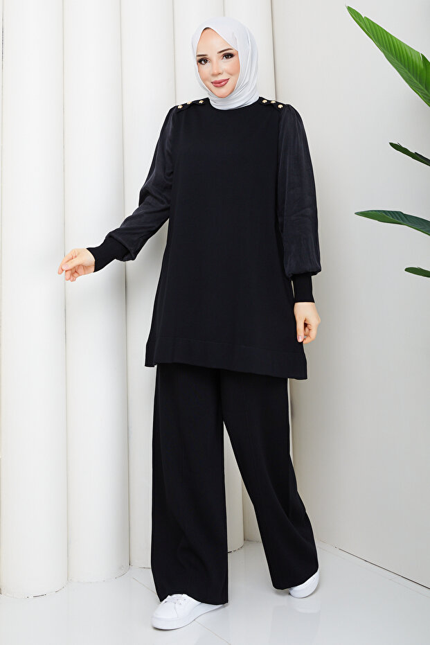 Women's Silk Kupra Pants and Double Mercerized Knitwear Set