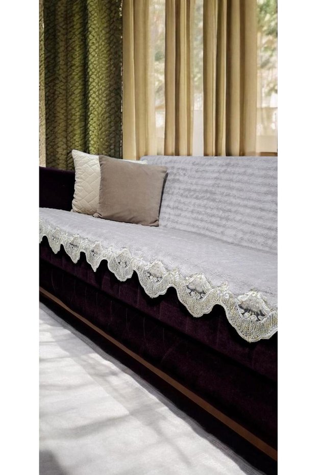 Luxury Ultra Soft Lace Sofa Cover 170X210 Non-Slip Embossed Soft Textured Living Room Sofa Bed Shawl