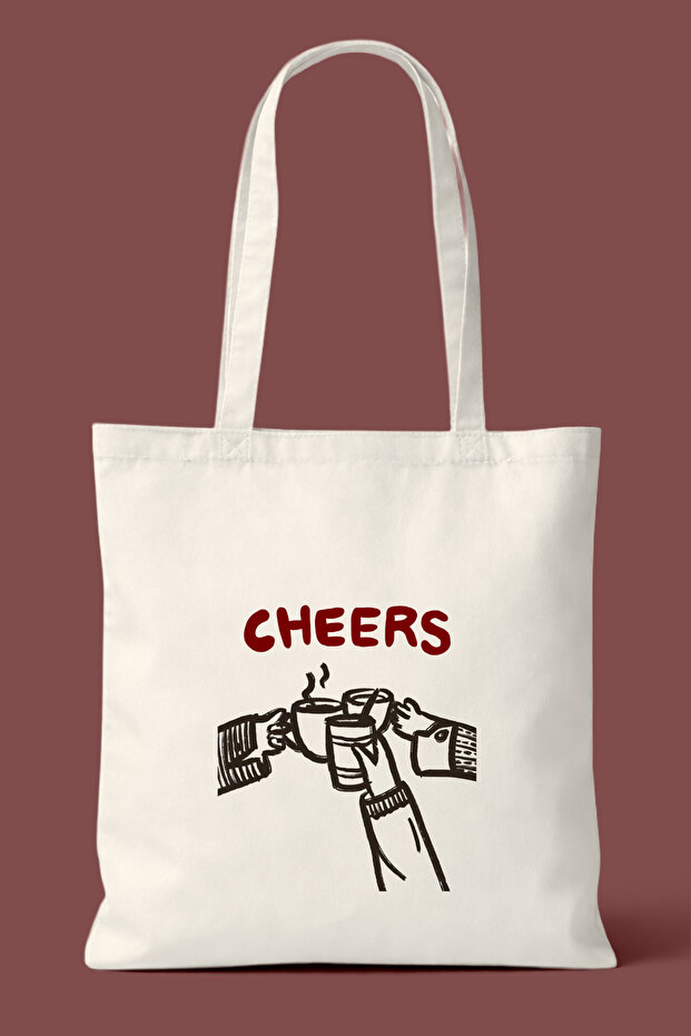 Cheers Printed Cloth Bag - Daily Shoulder Bag
