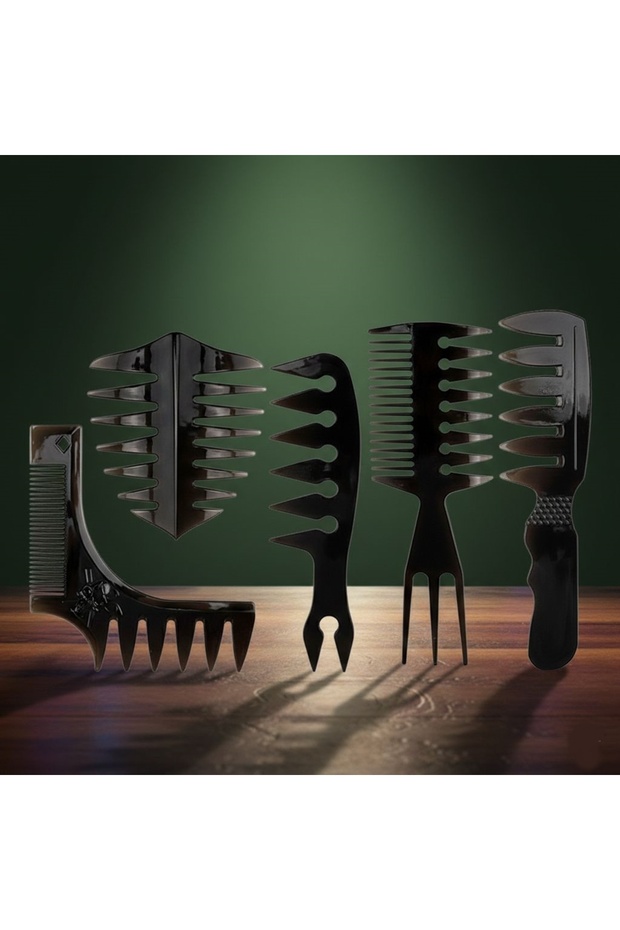 5-Piece Hair Styling and Parting Comb Set - Hairdressing Combs Suitable for Women & Men Use