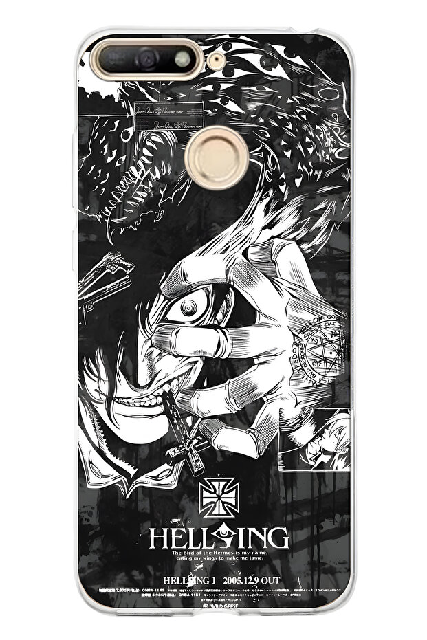 حافظة هاتف شفافة متوافقة مع هاتف هواوي Y6 2018 بنمط الرسوم المتحركة - 1