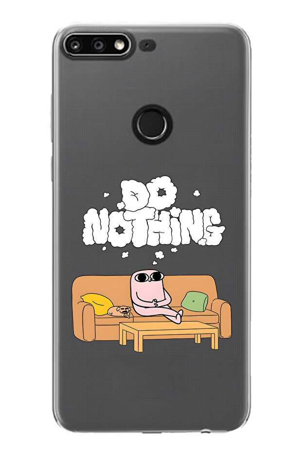 Huawei Y7 2018 Compatible Do Nothing Patterned Transparent Phone Case - 1