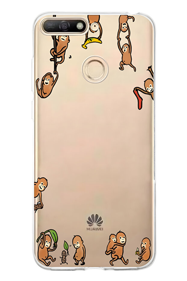 حافظة هاتف شفافة متوافقة مع هاتف هواوي Y6 2018 - 1