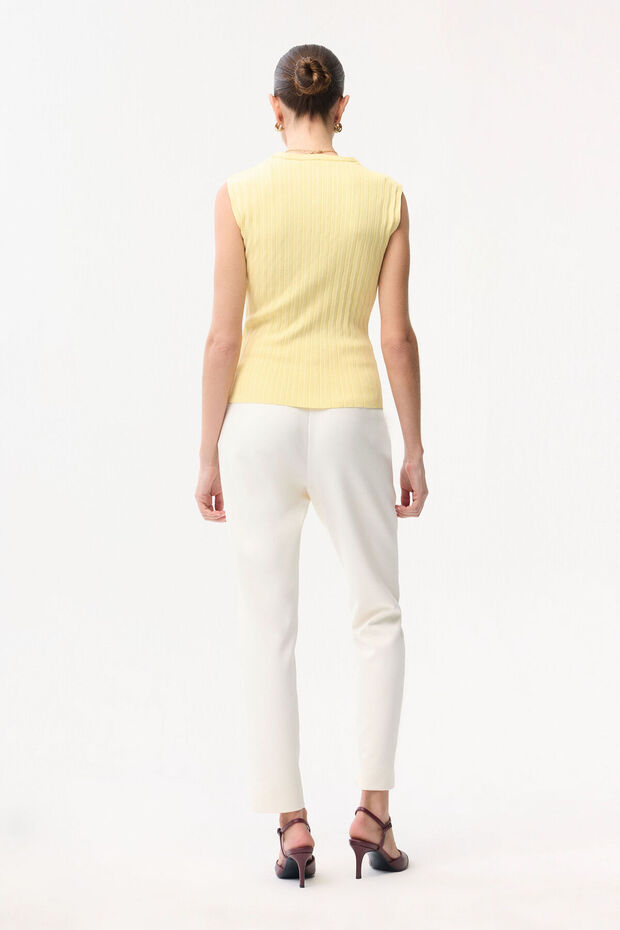 V Yaka Triko Bluz - 5