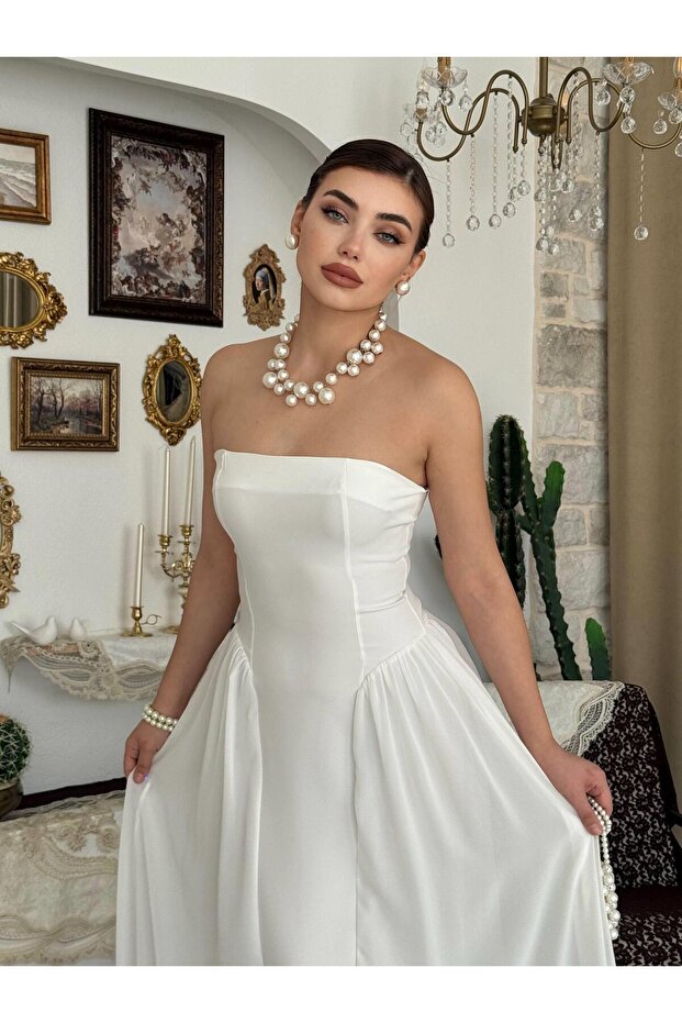 Reny Straplez Elbise - 4