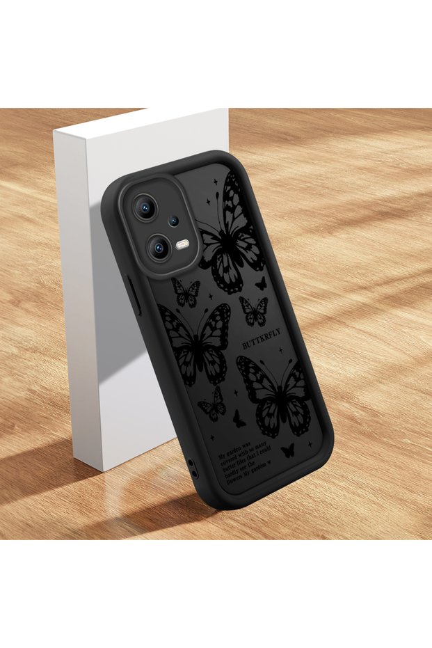Poco X5 Compatible Case Slim Soft Silicone Phone Cover Butterfly Pattern
