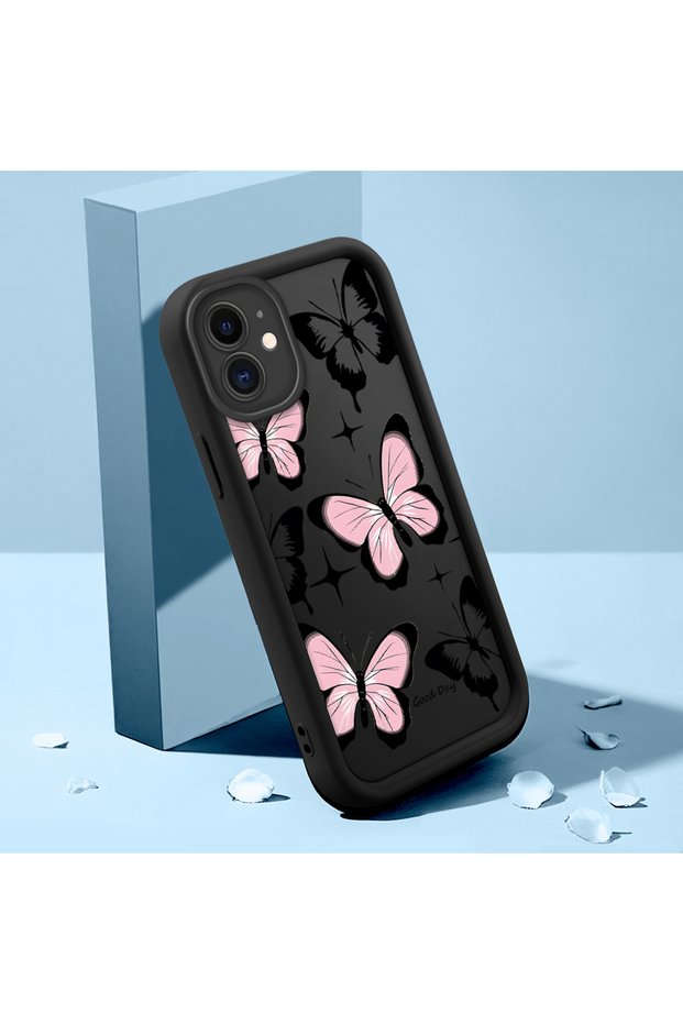 iPhone 12 Compatible Case Slim Soft Silicone Phone Case Colorful Butterfly