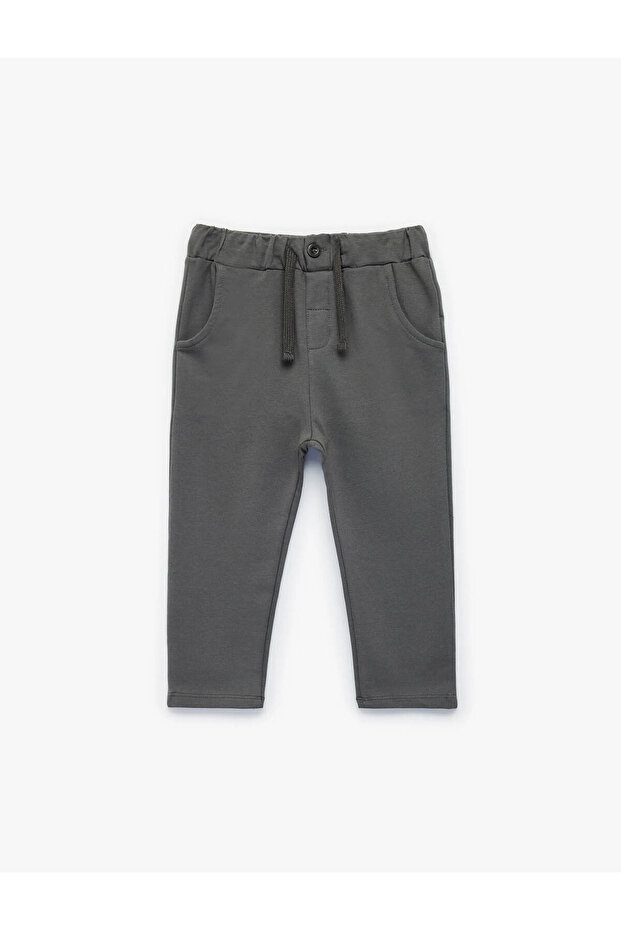 Buy Adjustable Elastic Buttoned Cotton Sweatpants